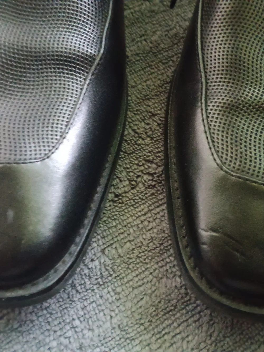 Calvin Klein Black Perforated Leather Lace-Up Oxfords